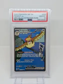Pokemon Pidgeot ex 225/197 SV03: Obsidian Flames Holo PSA 10 GEM MINT - Image 1