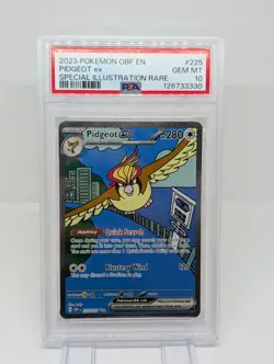 Pokemon Pidgeot ex 225/197 SV03: Obsidian Flames Holo PSA 10 GEM MINT - Image 2