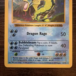 Gyarados Pokemon TCG 6/102 Base Set (Shadowless) Holo NM - Image 3