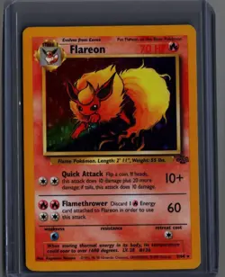 Flareon 19/64 Rare Holo Jungle Pokemon - Image 1