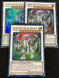 Yugioh Azure Eyes Silver Dragon SDBE-EN040 ULTRA x3 (NM) - Image 1