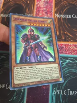 Yugioh Legendary Knight Hermos DLCS-EN003 Purple Ultra Rare 1st Edition NM - Image 2