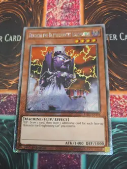 Yugioh Dekoichi the Battlechanted Locomotive RA03-EN144 Platinum Secret 1st NM - Image 1