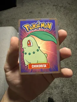 Nintendo Pokemon Chikorita Trading Card English 2000 Vintage Standard Size - Image 1