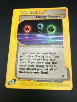 Energy Restore 141/165 Pokemon Expedition E Reader Series Vintage Card NM 2002 - Image 1