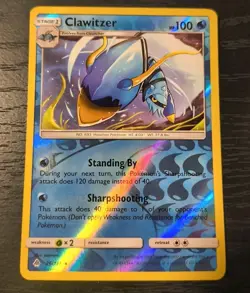 Pokemon Forbidden Light Clawitzer Reverse Holo Rare Card 26/131 LP - Image 1