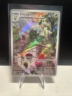 Pokemon TCG Floragato Paldea Evolved Holo Illustration Card 197/193 - Image 1