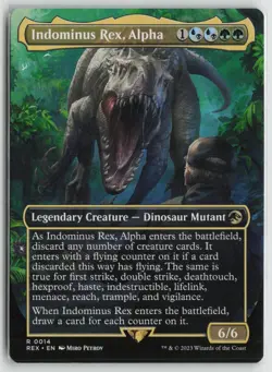 Indominus Rex, Alpha (Borderless) LP 14 Jurassic World Magic: The Gathering - Image 1