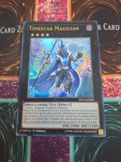 Yugioh Timestar Magician PEVO-EN009 Ultra Rare 1st Edition Near Mint - Image 1