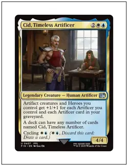 Cid, Timeless Artificer 0407, Final Fantasy, Magic the Gathering MTG NM - Image 1