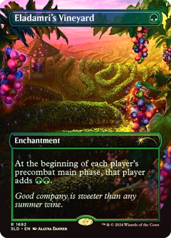 MTG - Eladamri's Vineyard - Borderless Foil - Sheldon Secret Lair - Magic - Image 1
