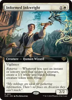 Informed Inkwright (Extended Art) (R) Foil #311 Secrets of Strixhaven MTG NM - Image 1