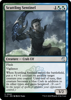 Scuttling Sentinel #42 LP Ravnica: Clue Edition MTG - Image 1