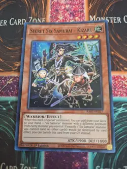 Yugioh Secret Six Samurai - Kizaru RA03-EN017 Super Rare 1st Edition Near Mint - Image 1
