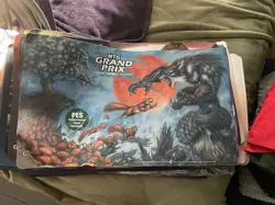 GP Lincoln 2012 Playmat Ron Spencer Werewolf Vs Squirrels Mtg - Image 1