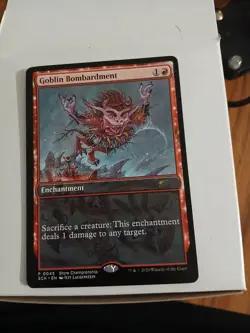 Goblin Bombardment 0045 PROMO STORE CHAMPIONSHIP EDITION Lorwyn Eclipsed mtg - Image 1