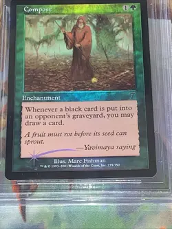 2001 MTG Compost 235 Core Set 7th Edition Foil Uncommon BGS Mint 9 - Image 3