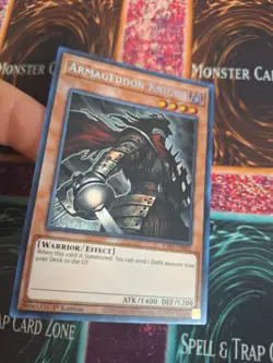 Yugioh Armageddon Knight RA03-EN002 Secret Rare 1st Edition Near Mint - Image 2