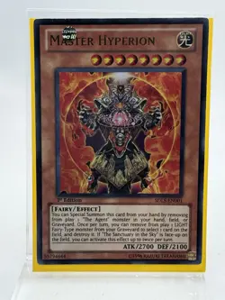 MASTER HYPERION SDLS-EN001 1st EDITION SUPER RARE YUGIOH TCG LP - Image 1