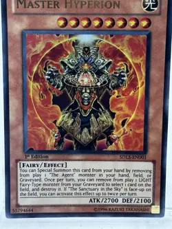 MASTER HYPERION SDLS-EN001 1st EDITION SUPER RARE YUGIOH TCG LP - Image 2