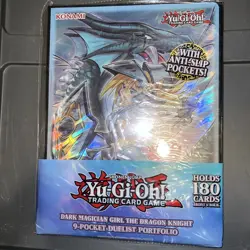 YUGIOH KONAMI OFFICIAL DARK MAGICIAN GIRL KNIGHT 9-POCKET DUELIST PORTFOLIO - Image 1