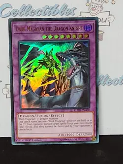 Yugioh 1st Edition Dark Magician The Dragon Knight Ultra Rare Holo Trading - Image 4