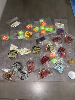 Mixed Lot Of Pokemon Coins Vstar Dice And 9 Packs Of Energy Cards - Image 3