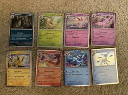 Pokemon Prismatic Evolutions 8 Cosmos Promo Cards Costco In Hand CARDS ONLY - Image 1