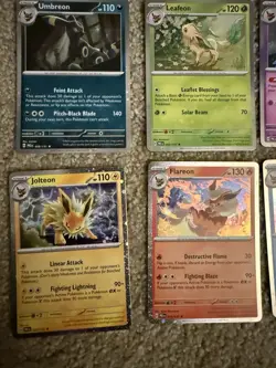 Pokemon Prismatic Evolutions 8 Cosmos Promo Cards Costco In Hand CARDS ONLY - Image 2