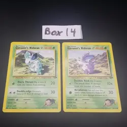 Giovanni's Nidoran 75/132 + 76/132 - Gym - VINTAGE WOTC POKEMON CARD - LP/MP - Image 1