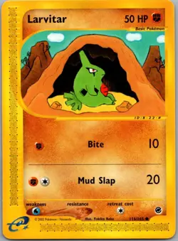 Larvitar 116/165 Common Expedition Base Set Pokemon Lightly Played - Image 1