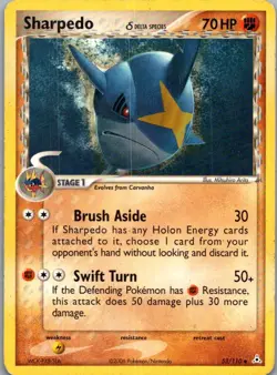 Sharpedo 53/110 Uncommon Holon Phantoms Pokemon Heavily Played - Image 1