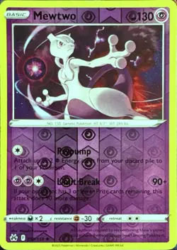 Mewtwo 059/159 Holo Rare Crown Zenith Pokemon Reverse Holo Near Mint - Image 1