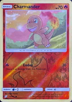 Charmander 12/181 Common Team Up Pokemon Reverse Holo Near Mint - Image 1