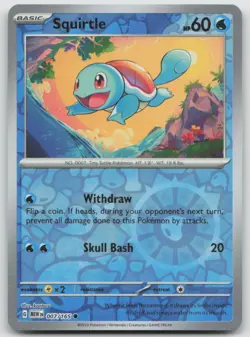 Squirtle 007/165 Common 151 Pokemon Reverse Holo NM - Image 1