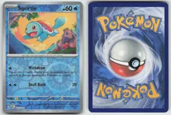 Squirtle 007/165 Common 151 Pokemon Reverse Holo NM - Image 3