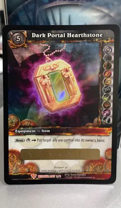WoW TCG Dark Portal Hearthstone Card World of Warcraft Unscratched Loot Card - Image 1