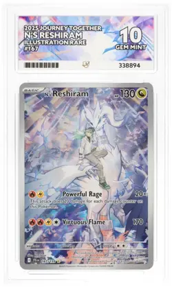 🔹ACE 10 GEM MINT🔹N’s Reshiram 167/159 IR🔸Journey Together 2025 Pokemon TCG - Image 1