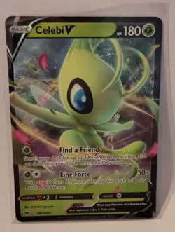 2020 Pokemon: Celebi V 001/202 sword & shield base set NM - Image 1