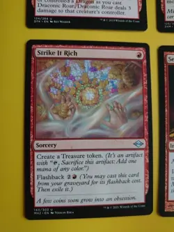 Draconic Roar,Galvanic Blast,Strike it Rich, Seething song MTG 4 Card. - Image 2