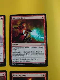 Draconic Roar,Galvanic Blast,Strike it Rich, Seething song MTG 4 Card. - Image 5