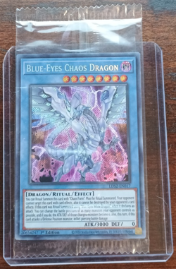 Yugioh! Blue-Eyes Chaos Dragon LDS2-EN017 Secret Rare 1st Edition Sealed NM - Image 3
