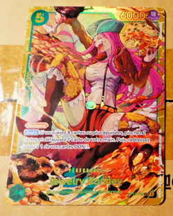 One Piece Francaise Card Game Holo Carte Jewelry Bonney OP12-118 SEC Fr Mint - Image 1