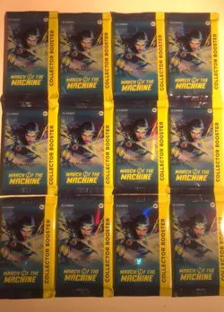 2X - 2023 Factory Sealed Magic MTG March of the Machine Collector Booster Pack - Image 1