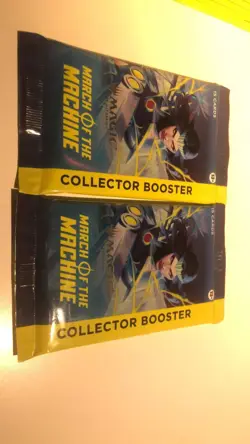 2X - 2023 Factory Sealed Magic MTG March of the Machine Collector Booster Pack - Image 2