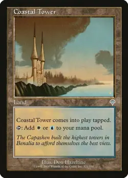 Magic The Gathering COASTAL TOWER #321/350 Invasion Land Uncommon 2000 NM - Image 1