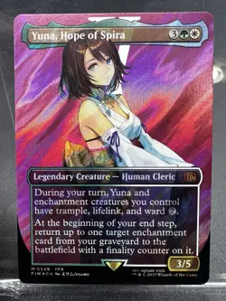 Yuna, Hope of Spira (Borderless) (Surge Foil) Final Fantasy Foil - Image 1