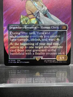 Yuna, Hope of Spira (Borderless) (Surge Foil) Final Fantasy Foil - Image 3