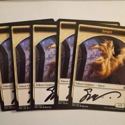 Magic The Gathering - 1x Signed Spirit Token (mtg) 5 avail (White) - Image 1
