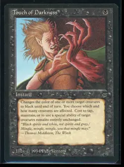 Magic the Gathering - Legends Touch of Darkness Uncommon 1994 - Image 1
